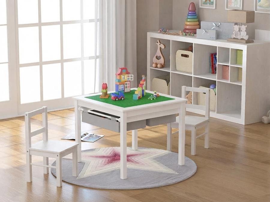 2 in 1 Kids Construction Play Table & 2 Chairs